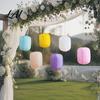 Veranstaltungsort Dekoration 6 Stück Faltbare Pastell Papierlaternen Lange Wintermelonen Form Hängende Party für Hochzeit Geburtstagsfeier Außen Innen Szene