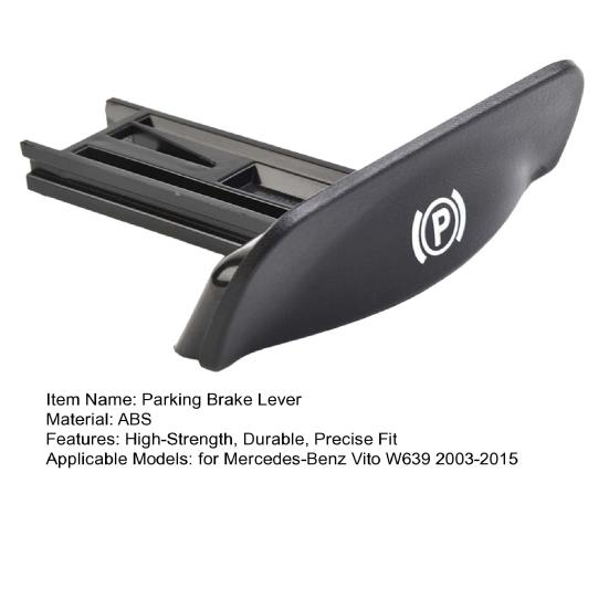 Alavanca do Freio de Estacionamento para Mercedes-Benz Vito W639 2003-2015, Substituição da Manopla do Freio de Mão em Plástico de Alta Resistência, Freio de Estacionamento com Controle Suave de Empurrar e Puxar