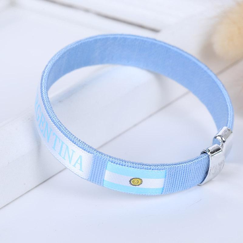 2026 World Cup Flag Bracelet Spain Sports Wristband Embroidered Bracelet Fan Supplies