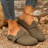 2026 New Autumn Women's Flat Cork Clogs Shoes Fashion Closed Toe Suede  Slippers for Women Outdoor Casual Slides Shoes