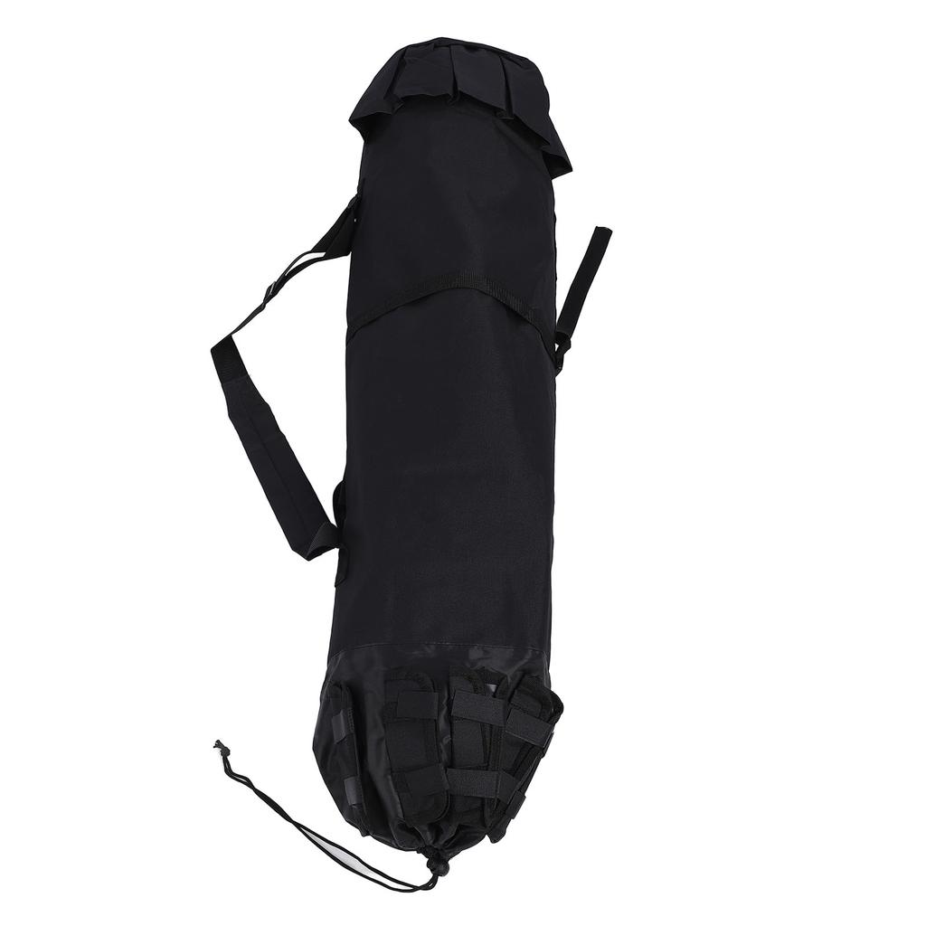 Sac pour Cannes à Pêche Forme Cylindrique Tissu Oxford 600D Résistant à l'Eau Antichoc Portable Sac de Rangement pour Cannes à Pêche pour Ligne de Pêche Appâts Équipement de Pêche