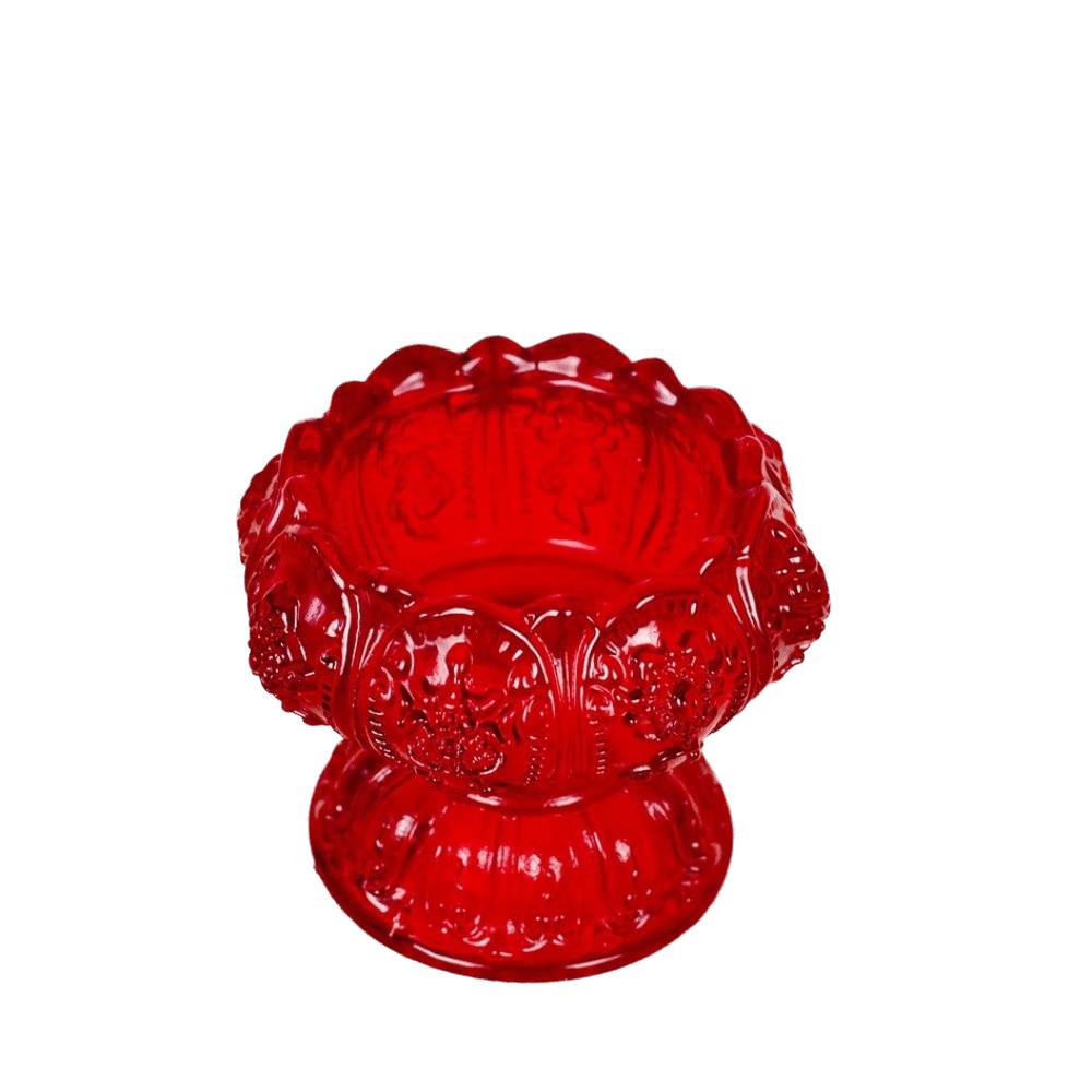 Lucky Crystal Candle Holder Unique Heat-Resistant Lamp Holder Exquisite Decorative Lotus Candlestick Household