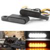 Motorcycle LED Turn Signals Amber Blinker White Running Light For Bobber Chopper