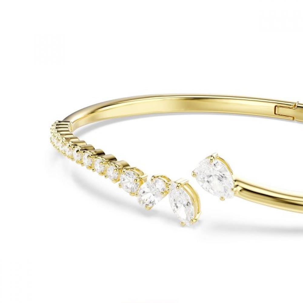 Swarovski Gold Tone Open Bangle Bracelet 5761639 5750440