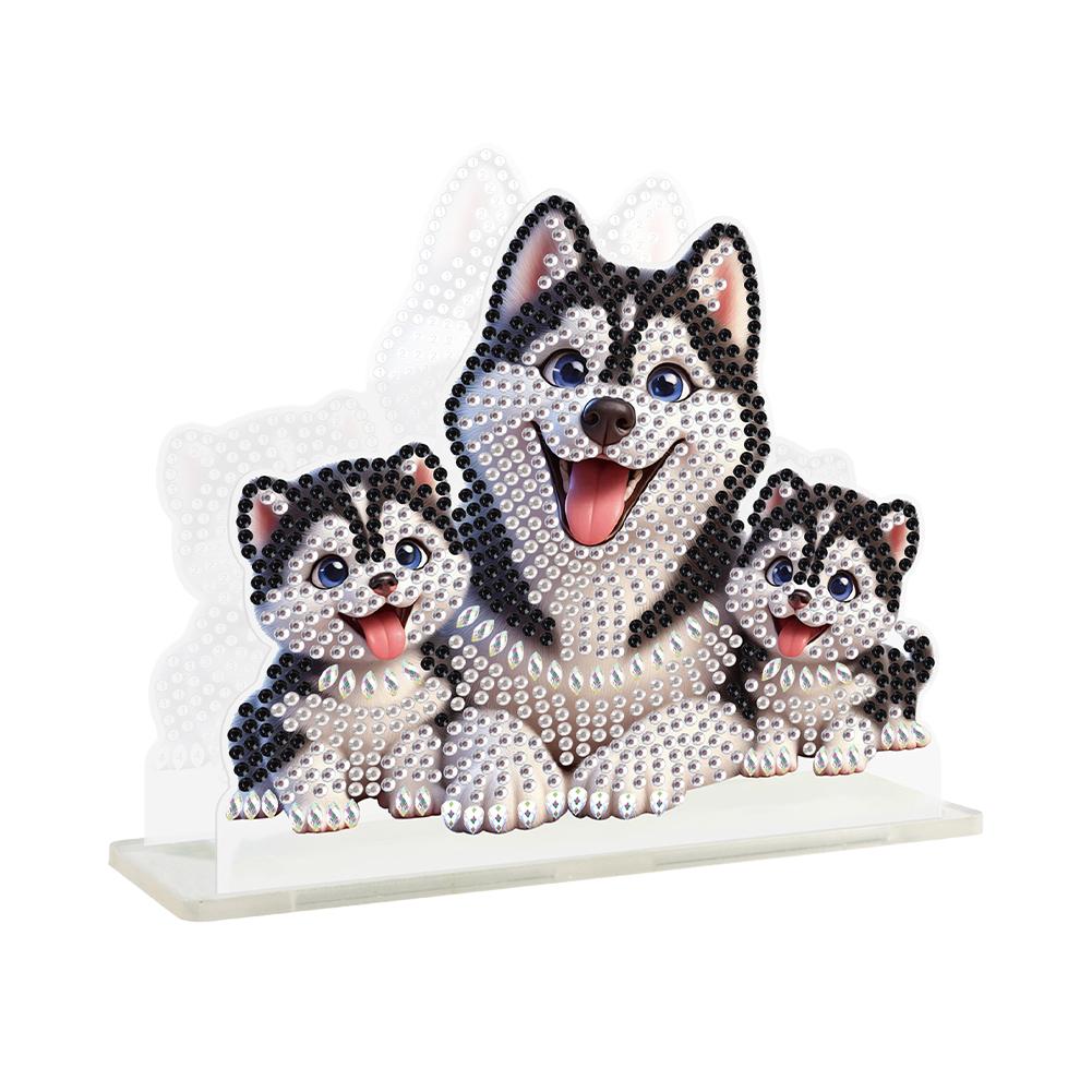 Diamond Painting Desktop Napkin Holder Acrylic Animals Table Top Diamond Painting Napkin Holder Ornament Ornament for Beginner
