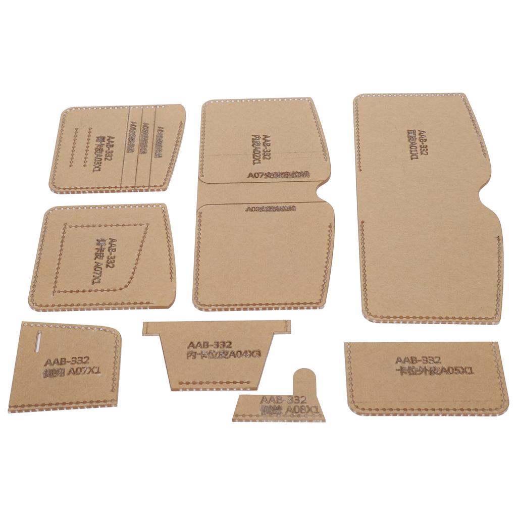 Short Wallet Acrylic Template Purse Making Stencil DIY Pattern Clear Leathercraft Tool