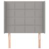 VidaXL Tête de lit avec oreilles Gris clair 103x16x118-128 cm Tissu3119570