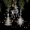 Snowflake Christmas Tree Ornaments Acrylic Crystal Hanging  Merry Christma