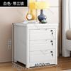 Chinese Retro Storage Cabinet with Lock, Minimalist Bedside Organizer Chest, Vintage Bedroom Dresser for Living Room Hallway