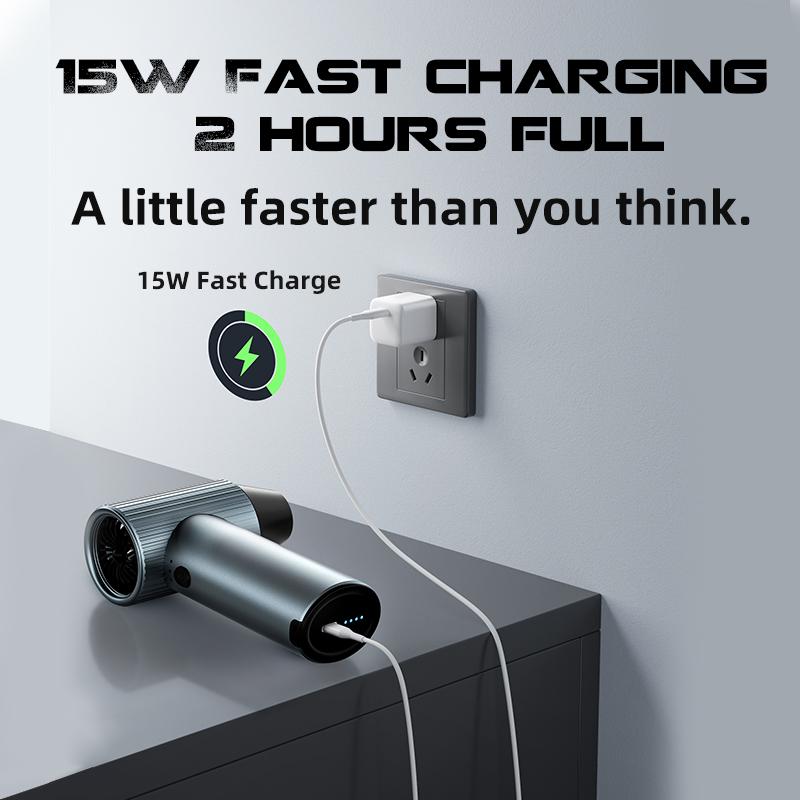 X7 Violent Blower 500g Wind Pressure Brushless Motor 40mm Turbo Jet Fan With 3 Nozzles Dust Blowing Keyboard Cleaning Air Blower