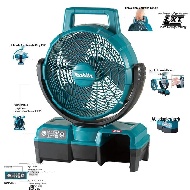 Аккумуляторный вентилятор Makita CF001GZ 40V Max XGT, штепсель CN (адаптер в комплекте)