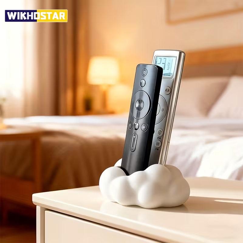 Cute 3D Cloud-Shaped Remote Control Holder - Desktop Home Storage Organizer Stand for TV/Air Conditioner Remotes, Phones Gadgets