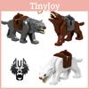 Small Particle Animal Series Building Blocks For Kids Tiger Polar Bear Dog Bear Elephant Deer Wolf Abs Plastic Material