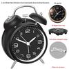 4-Inch Metal Silent Alarm Clock with Night Light - Ideal for Students and Children, Desktop Charging Silent Alarm Clock