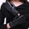 Winter Women Gloves PU Leather Gloves Windproof Driving Guantes Keep Warm Guantes