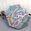 1PC Unicorn Rainbow Umbrella-8-Rib Reinforced Portable Folding Travel Suitable for All Seasons Outdoor Daily -Z0494