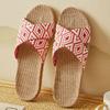 Trendy Linen Women's Slippers 2024 Summer New Design Sense Breathable Flat Bottom Anti Slip Wear Casual Slippers Zapatos Mujer