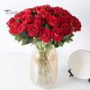 Simulated Flower Decor Artificial Rose Branch with Stem Home Wedding Party Faux Floral Arrangement Indoor Outdoor Garden Decoration Photo Props