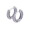 S925 Sterling Silver Hollow Heart Stud Earrings with Zircon for Women