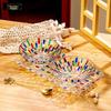 Flavinmci Crystal Glass Woven Fruit Plate Set