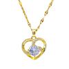 Luxury Heart-Shaped Zirconia Necklace for Women - Elegant Style, Collarbone Chain