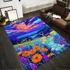 Colorful Deer Landscape Carpet with Flowers and Vibrant Sunset Design Suitable for Use As an Anti-slip for Living Room Bedroom Sofas