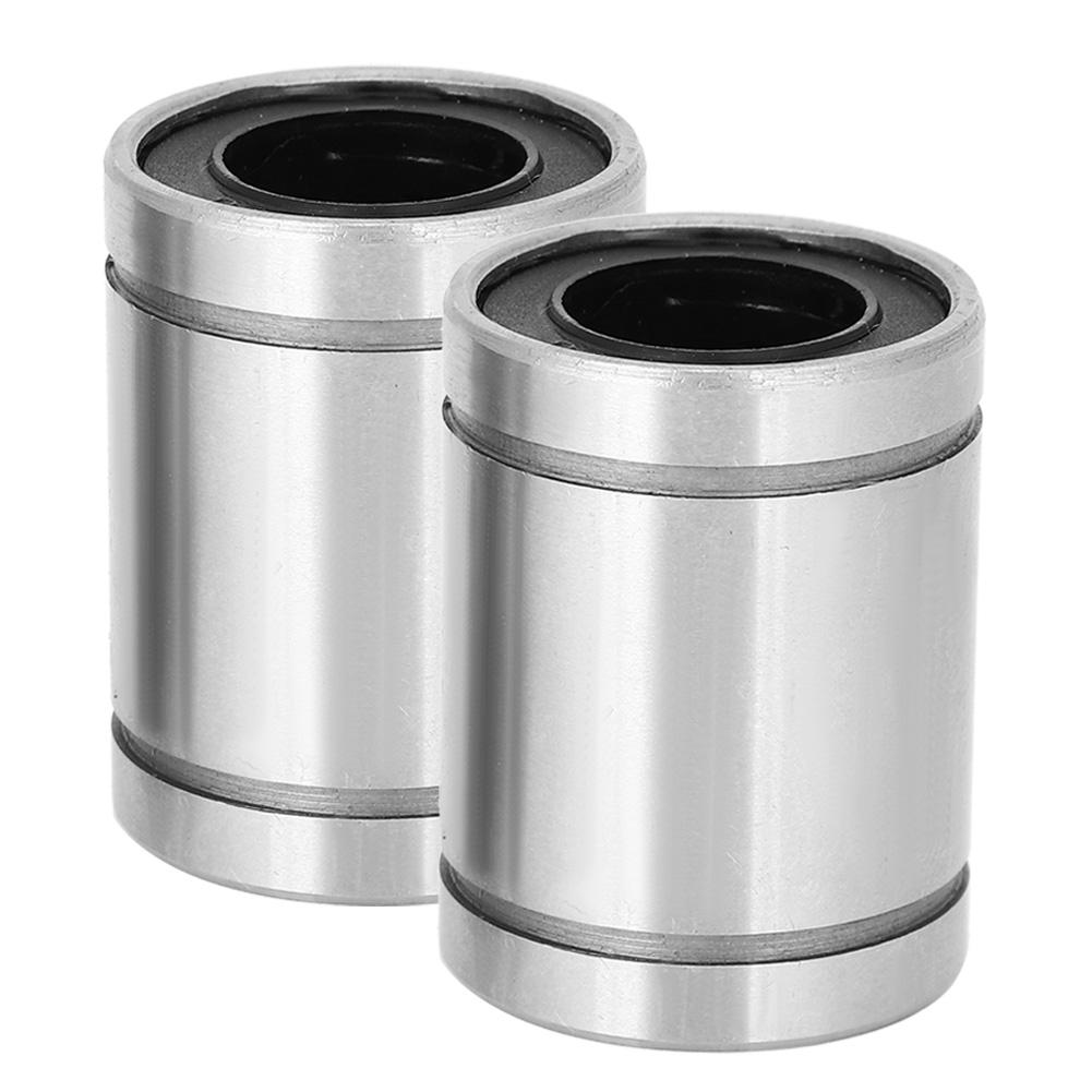 2Pcs Linear Motion Bearings Flange Extended Fast Rotating Speed Low Noise Bearing LM16UU