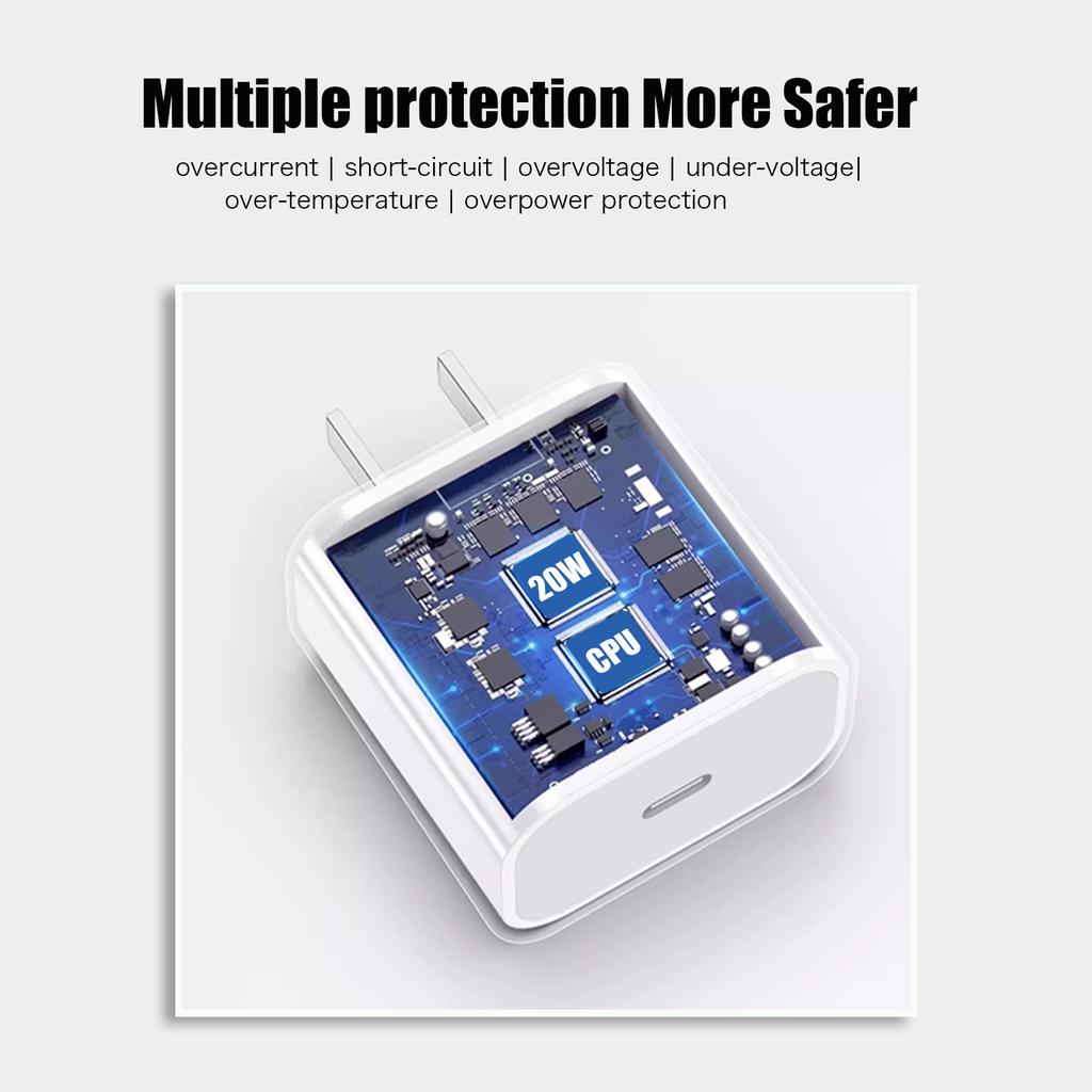 20W Ladegerät Typ-c für iPhone 16 15 pro plus max USB-C Ladegerät Apple Watch Adapter PD20W für iPad Ladegerät Schnellladung US-Stecker