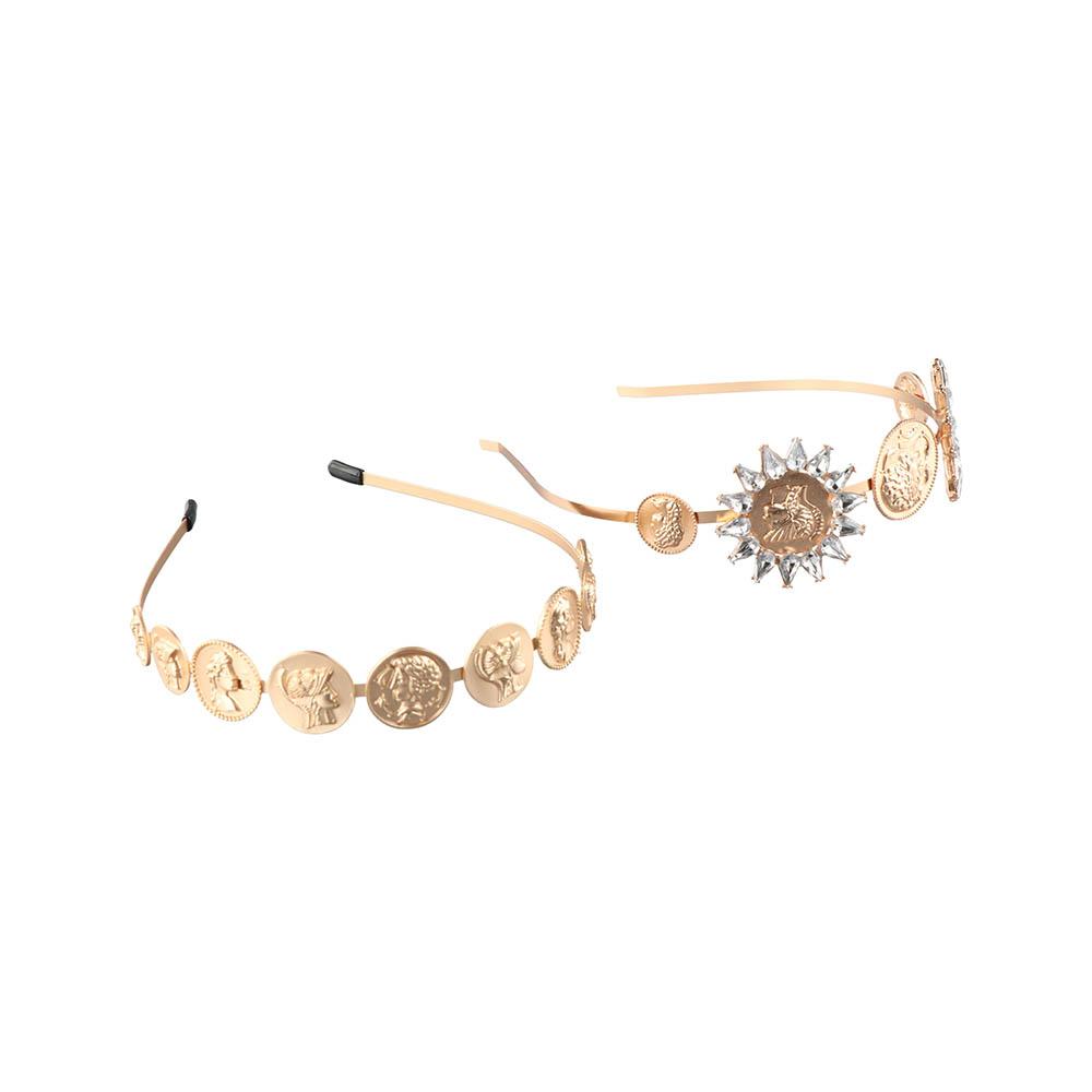 Girls Zinc Zinc Alloy Korea Women Head Portrait Headband  Hair Hoop Baroque Style Hair Accessories