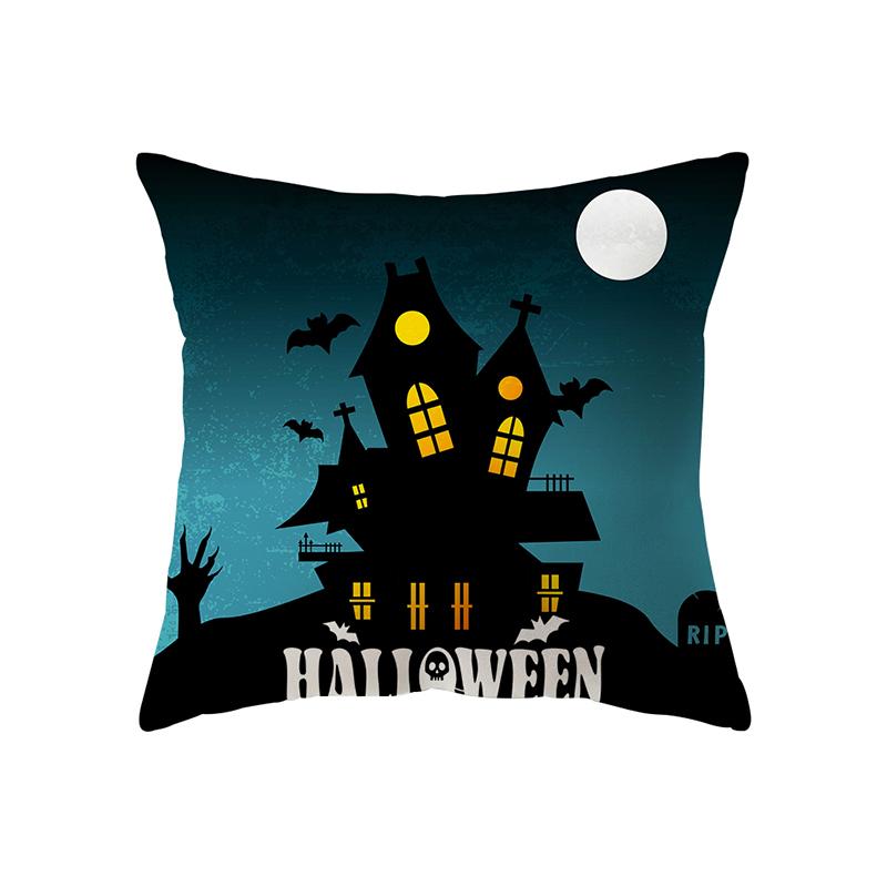 Devil Pumpkin Throw Pillow Cover Halloween Theme Throw Pillow Cover Sofa Chair Bed Cushion Cover Home Decor