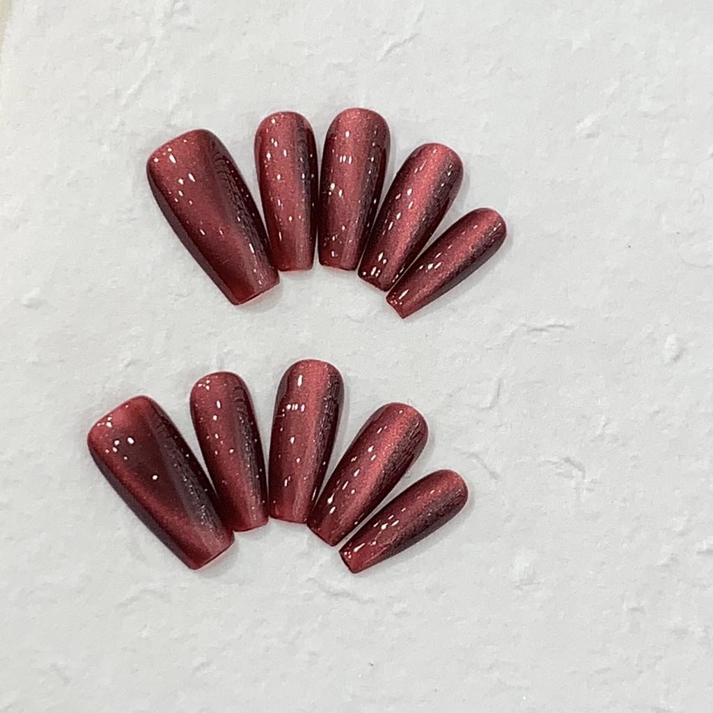 New Year Cherry Red Simple Side Light Cat Eye Cherry