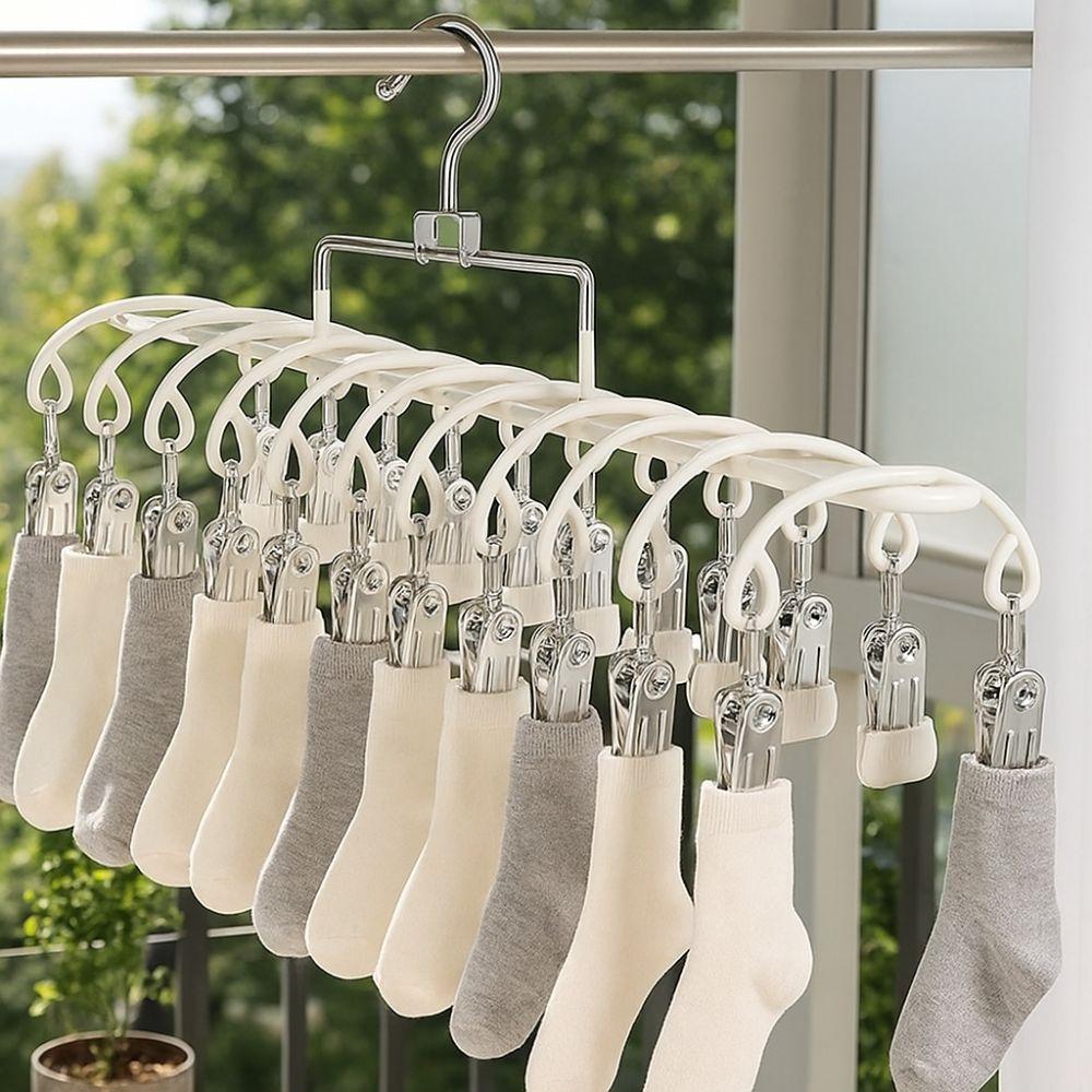 Rustproof Clothes Drying Hanger Stainless Steel Underwear Socks Holder  Outdoor Drying