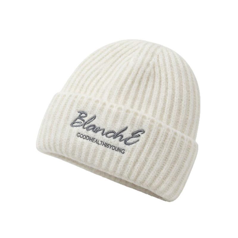 Knitted Cold Hat Autumn and Winter New Sweet and Cute Big Head Circumference Wool Hat Warm Face Small Ear Hat Children