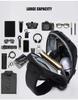 Fashion Multifunction Crossbody Bag for Men Anti-theft Shoulder Messenger Bags Waterproof Short Trip Chest Bag Pack Mens Shoulder Bag