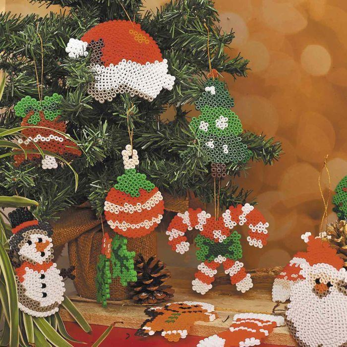 Coffret perles à repasser 12 décorations de Noël