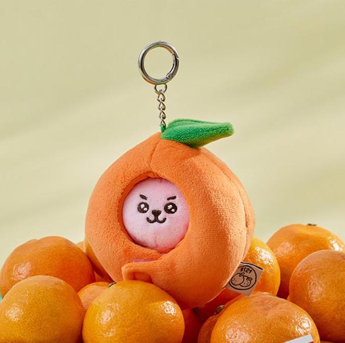 BT21 Baby Orange Party Mini Toy Keyring Set – 6 Characters