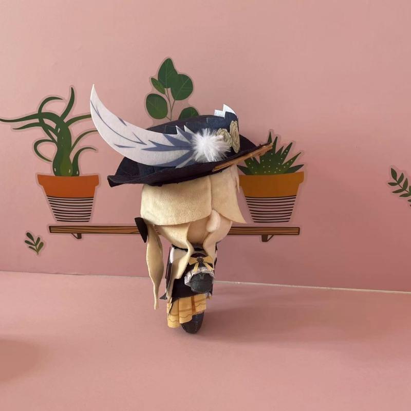 Genshin Impact Navia Cosplay Plüschpuppe Spielzeug 20cm Anime Charakter Niedliches Weiches Kuschelkissen Weihnachts-Erntedankfest Geschenk