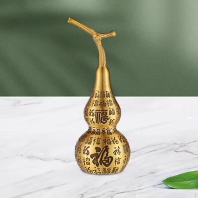 Brass Gourd Figurine Handcrafted Home Accent