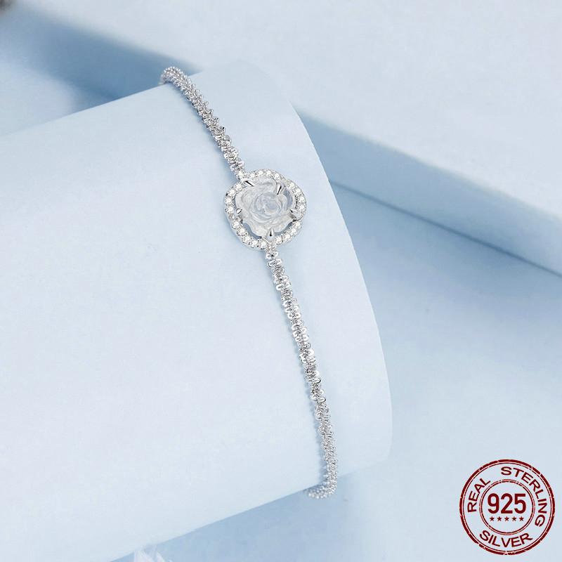 

Браслет с розой, меняющий ультрафиолетовый цвет, изысканный светильник, роскошный стиль, браслет из стерлингового серебра S925, ювелирные изделия Adjustable size