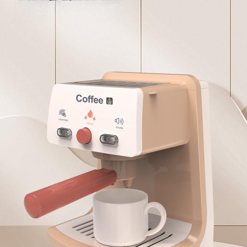 Childrens Pretend Play Coffee Machine Toy Simulated Kitchen Role Playing Kids Toys for Girls Lovely Birthdays New Years Gifts