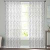Modern Art Minimalist Line Texture Black Window Tulle Curtains for Living Room Bedroom Hotel Luxury Decoration Sheer Curtains