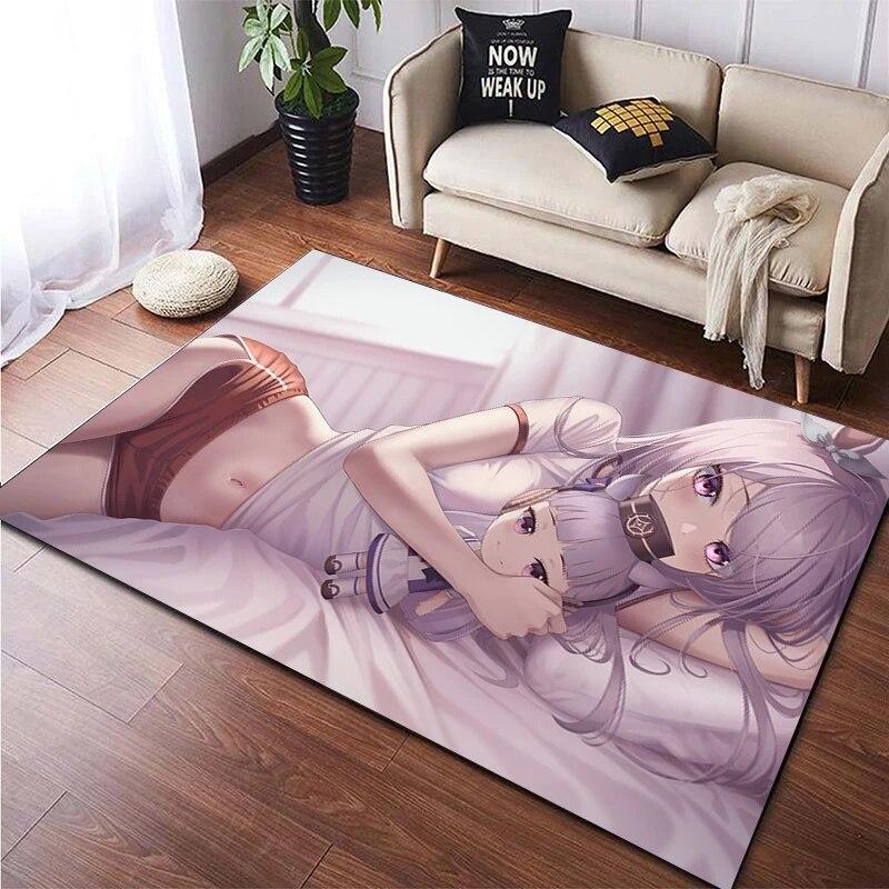 Hot Anime Sexy Girl Beauty Bedruckter Teppich für Wohnzimmer Rutschfester Teppich Schlafzimmer Moderne Heimdekoration Boden Yoga-Matte