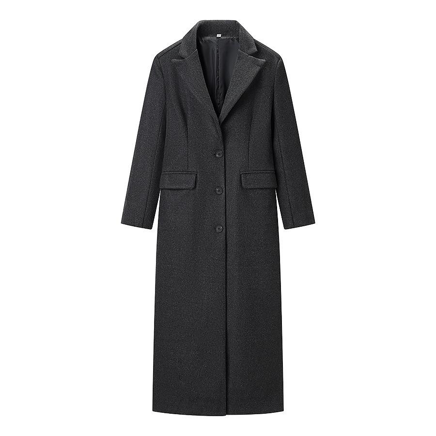 European and American style, new women's clothing, versatile, fashionable, fashionable medium and long woolen coat and coat