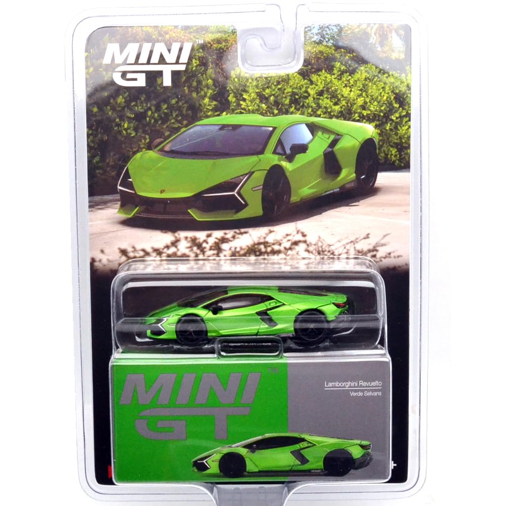 MINI GT 164 Scale MiJo TOYS - Lamborghini Revuelto (Verde Selvens) U.S. MiJo Exclusive MGT00789-BL