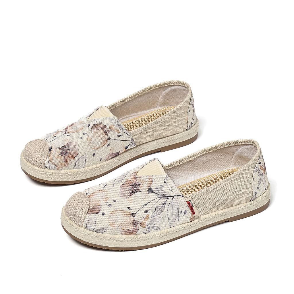 Espadriller Slip-on Skor för Kvinnor Snygga Casual Loafers Plattor Lättviktiga Plattformssneakers Bekväma Vår Sommar Plattor för Arbete Promenader