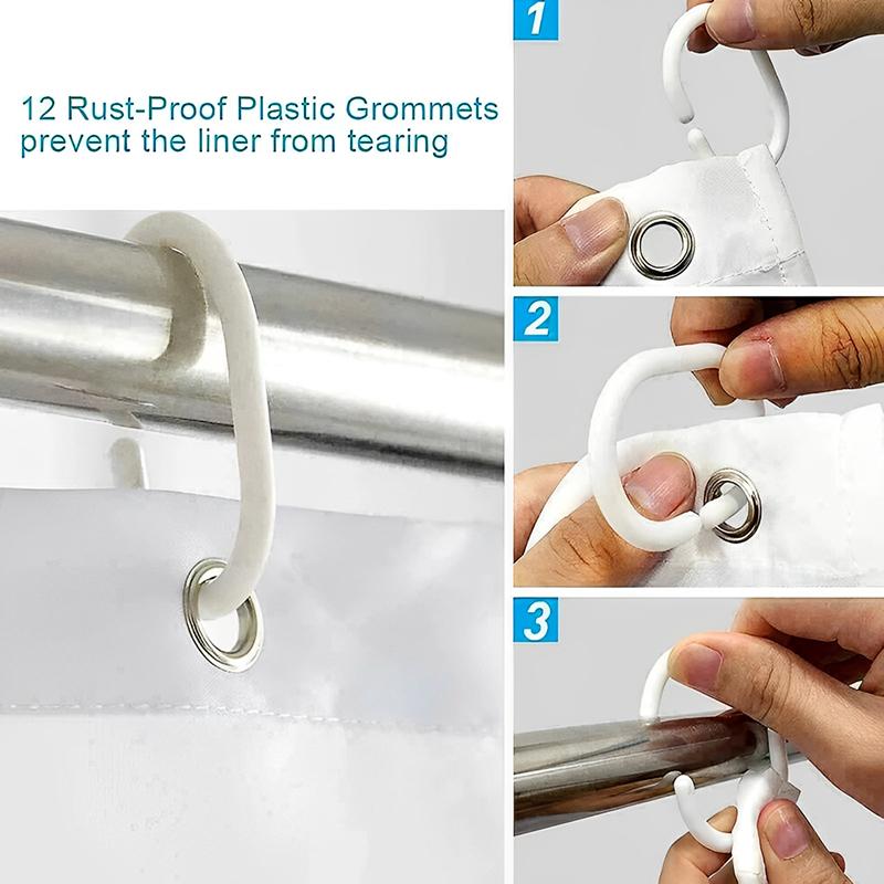 1Pc Bathroom Set DIY Polyester Waterproof 200x180CM Thickening Shower Curtain With Hooks Daisy Flower