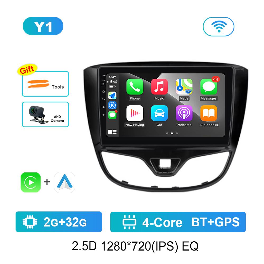 Video Multimedia Player 9 inch for Opel Karl 2017 - 2020 Android Car GPS Navi WiFi BT 4G WiFi Touch Screen Head Unit Cooling Fan