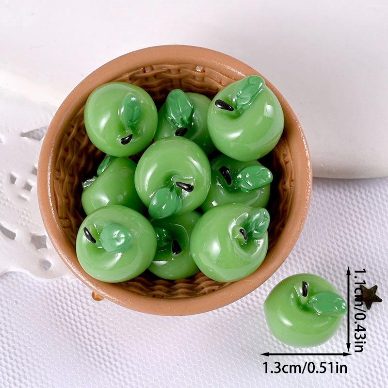10PCS/Bag Miniature Simulation Fruit Dollhouse Toy Mini Cute Fruit Model Jewelry DIY Accessories Micro Landscape Ornaments Gifts