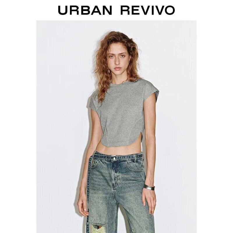 Women s Casual Patchwork U-Hem T-Shirt S
