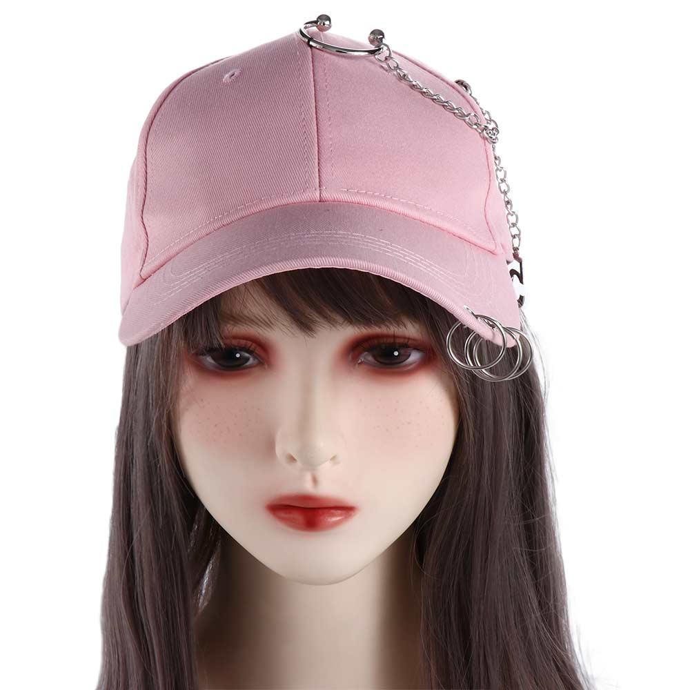 Trendy Casual Punk Girls Female Outdoor Cotton Male With Ring Visors Cap Snapback Hats Baseball Cap